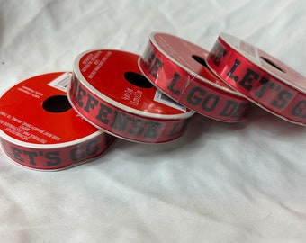 4 Spool Lot of 5/8” Let’s Go Defense Ribbon