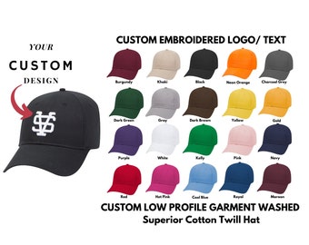 Custom Embroidered Hat, Structured Baseball Hat, Logo Hat, Personalized Low Profile, Custom Hat, Monogram Hat, (53619)