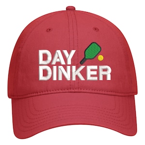 Pickleball Day Dinker Hat, Embroidered Pickleball Hat, 6 Panel Unstructured Soft Crown Low Profile Hat, Pickleball, Pickleball Hat