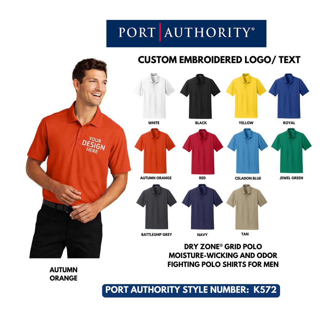 Custom Dry Zone® Grid Polo, Moisture-wicking Polo Shirt, Custom Logo ...