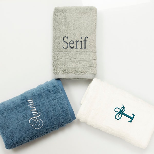 Embroidered Turkish Towels, Personalized Towels, Hand Towels, Washcloth, Monogram Towels, Guest Towels, Custom Towels