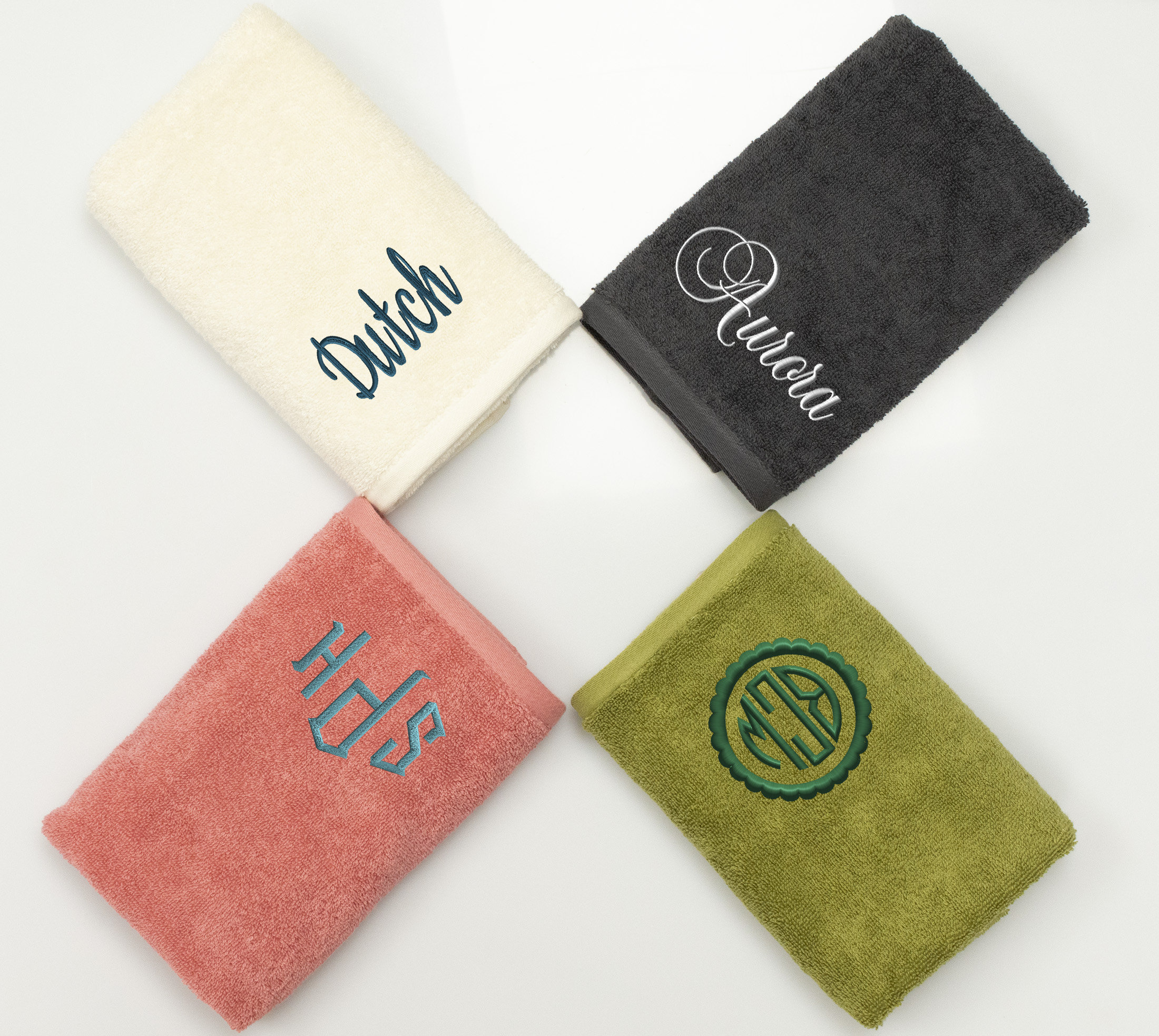 Turkish Hand Towels for Bathroom and Kitchen, Decorative Set of 2, 42 x 18  in, %100 Cotton, Tea, Dish, Wash Cloths, Face, Hair, Yoga, Spa, Gym, Boho  Rustic Modern Farmhouse Home Decor () 