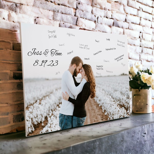 Guest Book Canvas Etsy