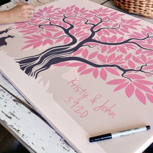 Wedding Guest Book Tree, Wedding Guest Book Alternative Canvas, Rustic ...
