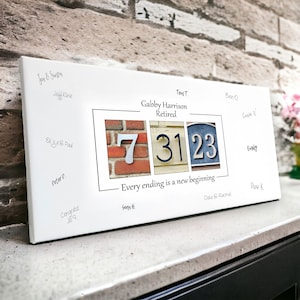 Personalized Retirement Gifts, Retirement Gift For Women, Coworker Gift, Retirement Gift For Men, Leaving Gifts, Guest Book Canvas, Custom