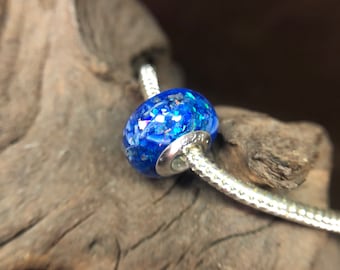 Sterling Silber Erinnerung Asche Europäische Perle Charme • Feuerbestattung Andenken Armband Bead