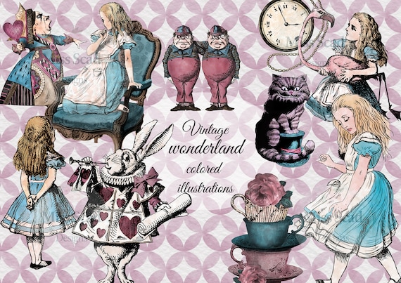 Vintage Alice in Wonderland Classic Illustrations 17 Png Images Clipart