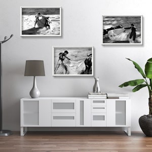 Set of Three Corrida Bullfight Black and White Fine Art Glicee Print Plaza de Toros Bull Ring Arena Framed or Unframed Wall Art Home Decor