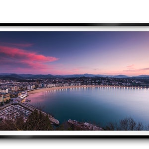 Print or Canvas San Sebastian Skyline in Spain Donostia Bisque Bay Basque Country City Photo Fine Art  Framed or Unframed Wall Decor Art