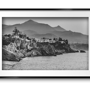 Giclee Print Spain Coast Seascape Black/White Fine Art Photo. Framed or Unframed. Wall Art and Home Decor