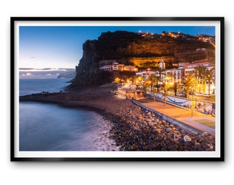 Ponta do Sol Madeira Photography Print, Portugal Coastal Cityscape Wall Art