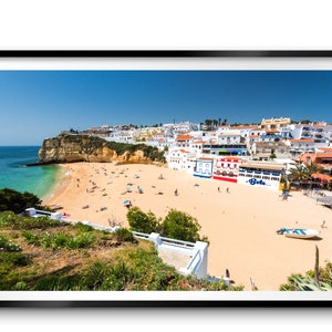 Giclee Print or Canvas Beach Carvoeiro in Lagoa Algarve Portugal Seascape Photography Landscape Art Photo Framed or Unframed Wall Decor Gift