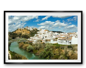 Arcos de la Frontera Spain Print: Andalusian White City Skyline Art