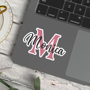 Custom Monogram Name Waterproof Sticker, Personalized Water Bottle Sticker, Vinyl Name Sticker, Custom Name sticker forTumbler, Laptop, Car