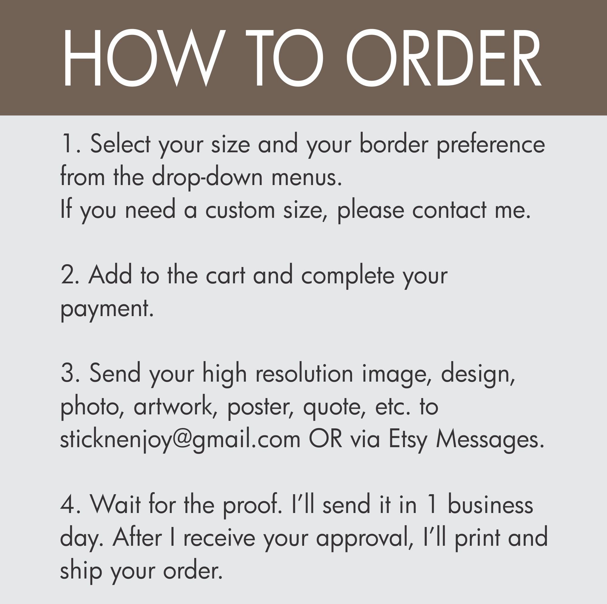 Custom Rolled Canvas Print Custom Poster Prints Custom Etsy