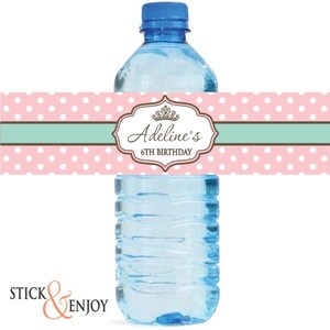 Custom Waterproof Birthday Party Water Bottle Labels, Self Adhesive Labels, Personalized  labels stickers