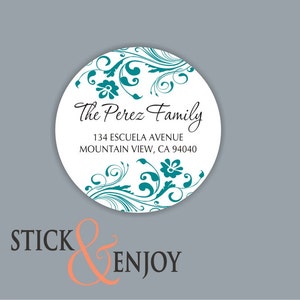 Personalized Address Labels, Custom Address Stickers, Return Address Labels, Floral Address Stickers, Waterproof Stickers
