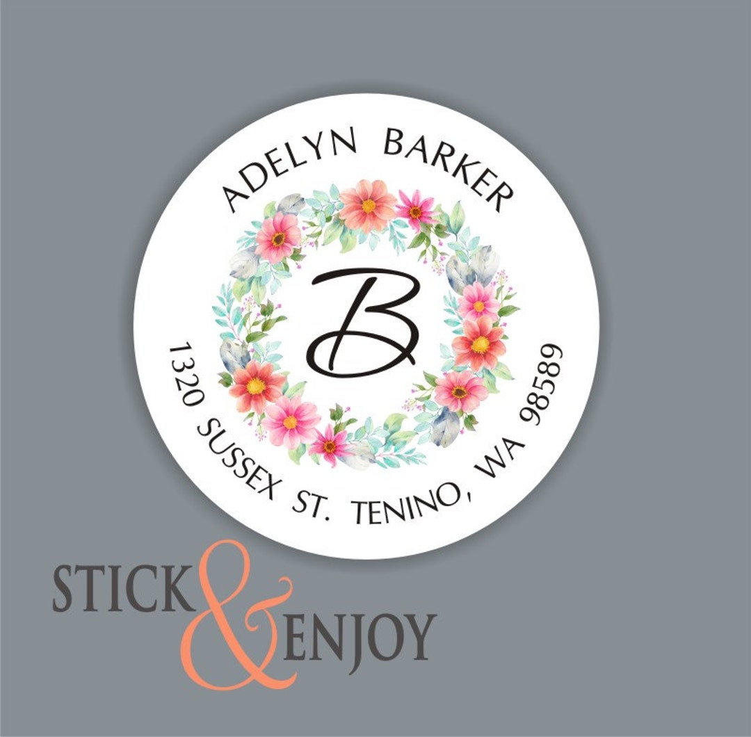 Personalized Address Labels Custom Address Stickers Return Etsy
