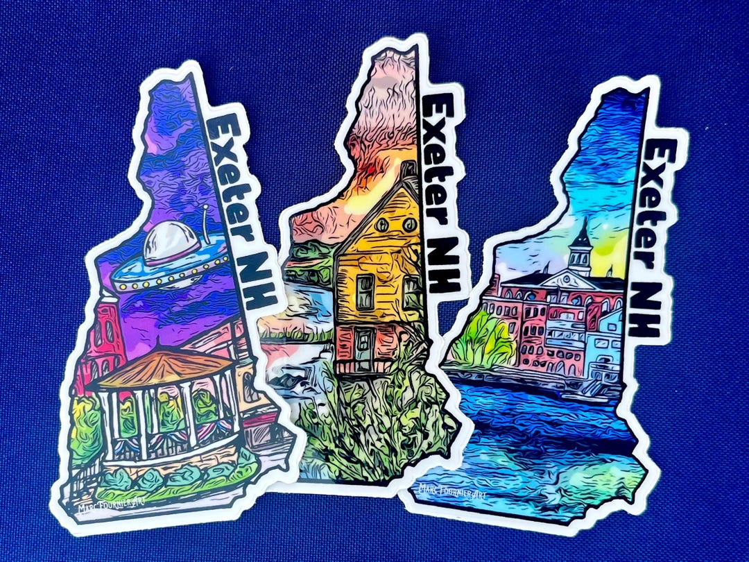 Exeter New Hampshire 4” All-weather Vinyl Sticker Designs - Etsy