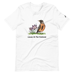 Bolt Robin, Bird Song Lyrics, Bella Cotton Unisex T-shirt, Super Soft and Comfortable, Short Sleeve, Hippie Style, Festival, Shirts image 3