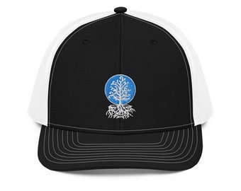 Tree of Life Death Trucker Hat, Adjustable Snap Back, Roots, Skull, Psychedelic, Sport Baseball Cap, Hiker, Summer Sports Gift