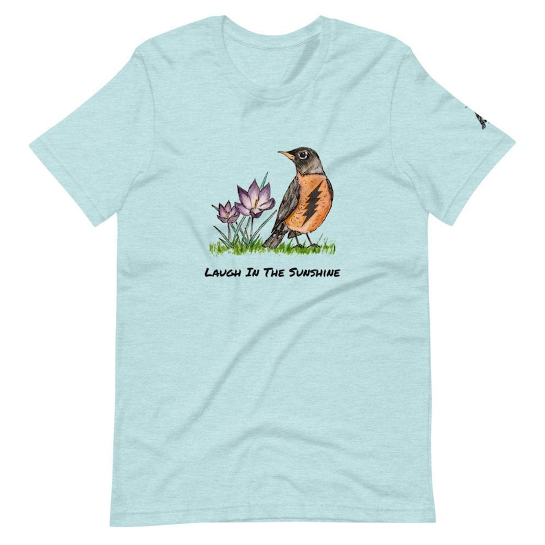 Bolt Robin, Bird Song Lyrics, Bella Cotton Unisex T-shirt, Super Soft and Comfortable, Short Sleeve, Hippie Style, Festival, Shirts image 2