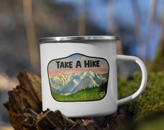 Take a Hike NH Enamel Camp Mug