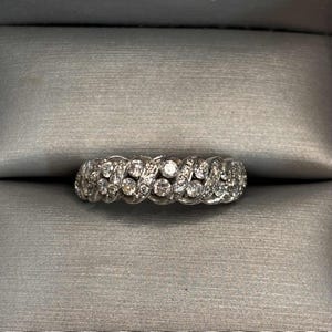 Unique 14kt White Gold .7 CTW Diamond Band Size 7 1/4