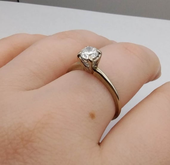 Round 1 2 Carat Natural Diamond Solitaire Engagement Ring 14k
