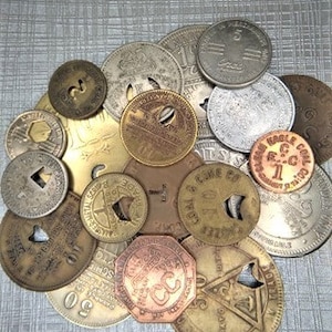 Lot of 20 Miscellaneous Coal Company Scrip and the book Forged by Coal written by Terry Bailey