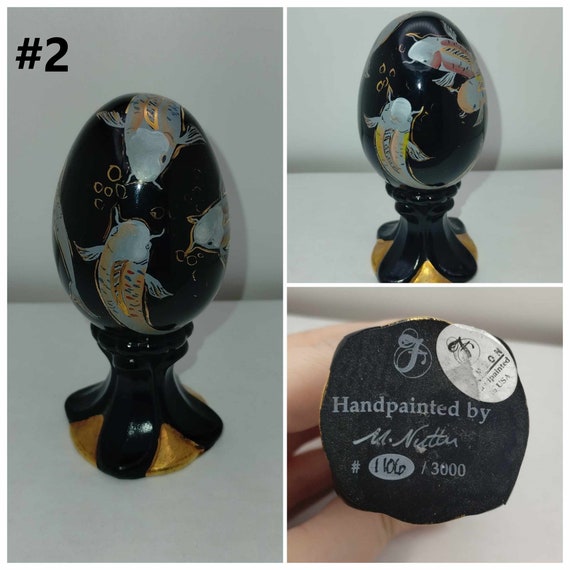 Fenton Art Glass Hand-painted Egg - Etsy