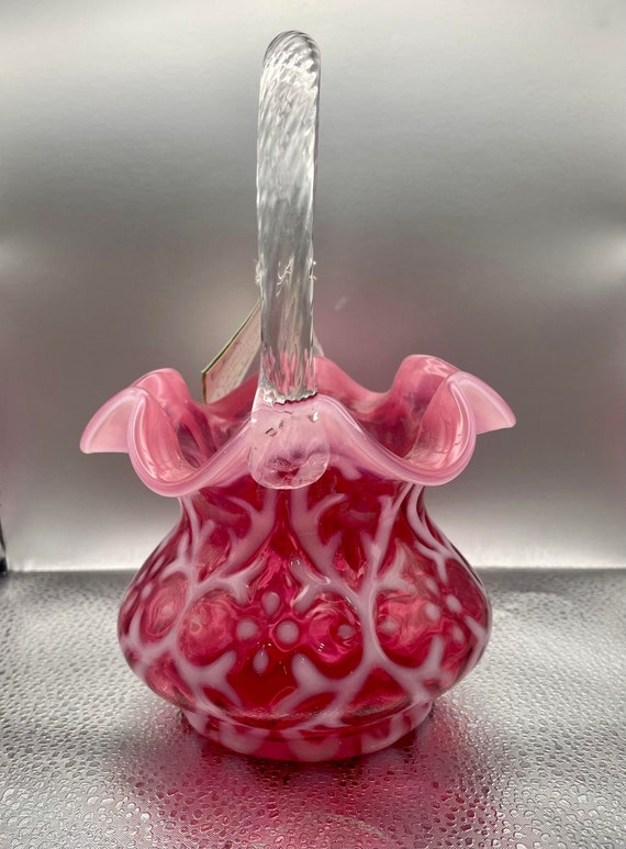 Fenton Art Glass・アンティークガラス Fenton Art Glass Thomas Fenton Signature Spruce Green Magnolia and