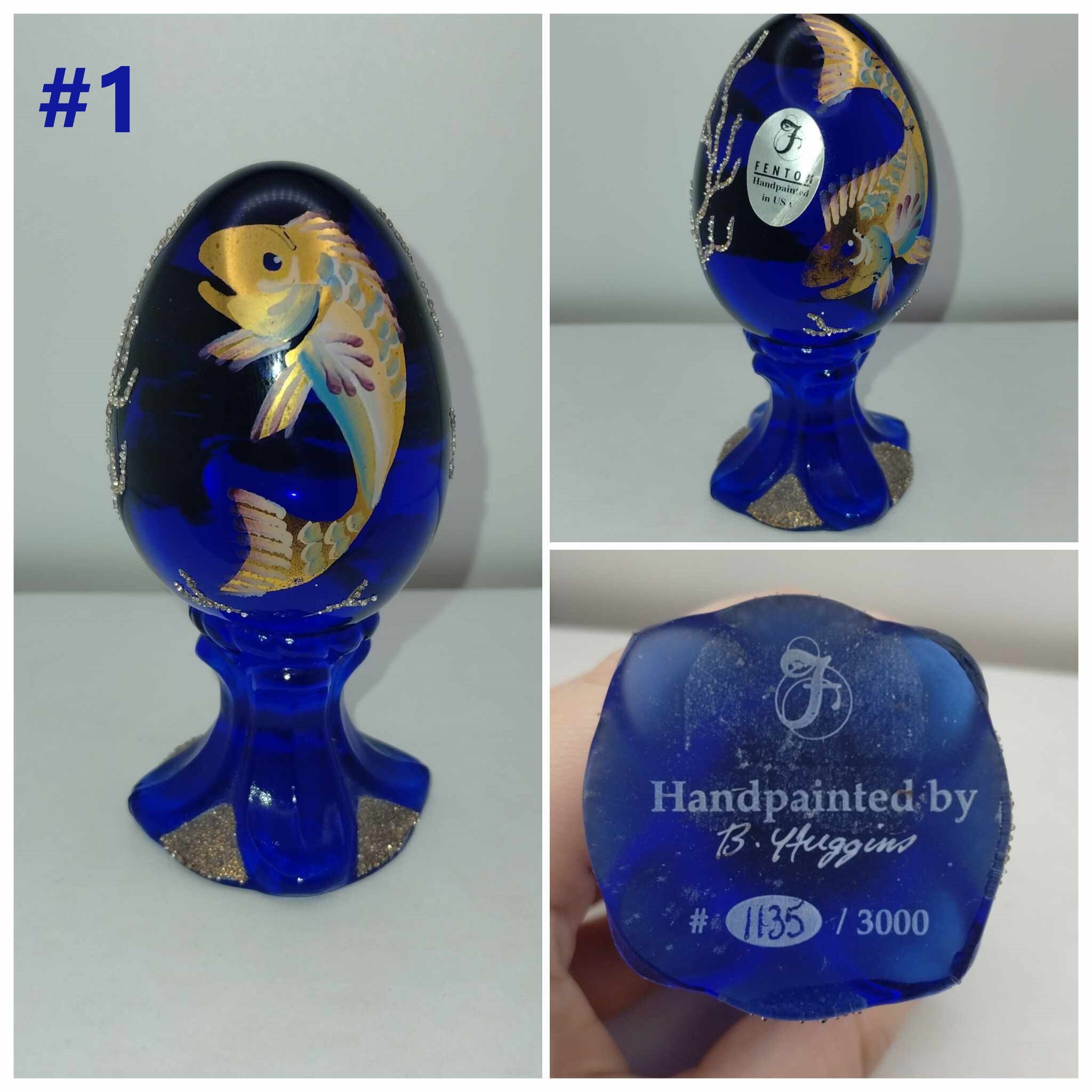 Fenton Art Glass Hand-painted Egg - Etsy