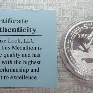 Proof West Virginia 150th Sesquicentennial Heritage Medal .999, 1 ounce image 4
