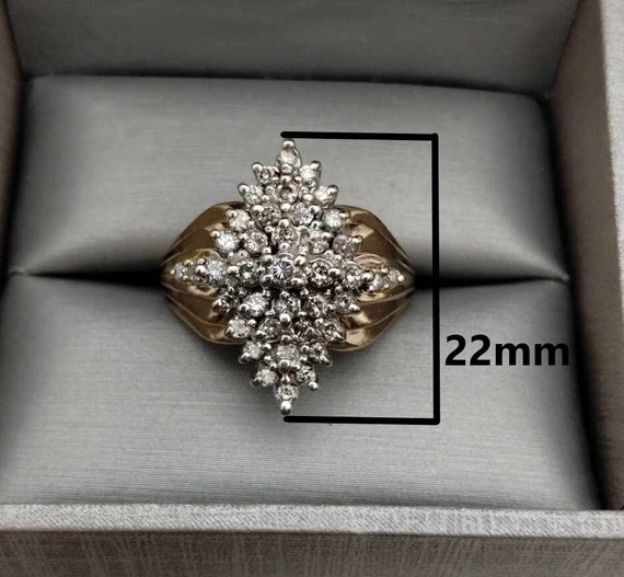 Large 1 CTW Marquise Shape Natural Diamond Cluste… - image 7