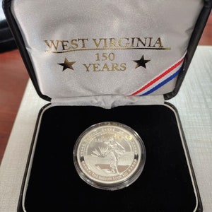 Proof West Virginia 150th Sesquicentennial Heritage Medal .999, 1 ounce image 7