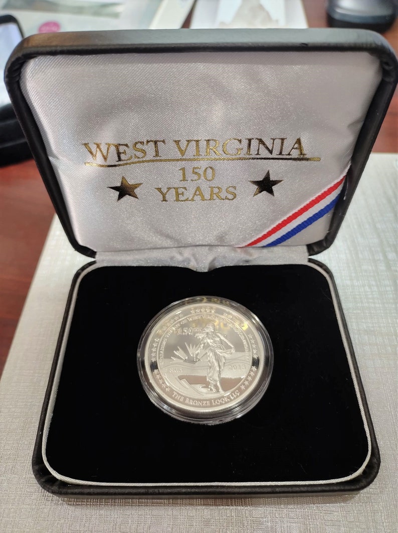 Proof West Virginia 150th Sesquicentennial Heritage Medal .999, 1 ounce image 7