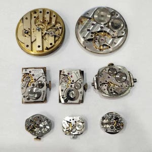 Mechanical Watch Movement Pieces Bundle of 8 Steampunk
