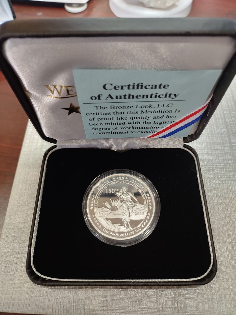 Proof West Virginia 150th Sesquicentennial Heritage Medal .999, 1 ounce image 6