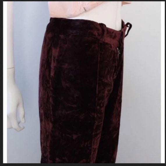 Vintage Velvet Wide Leg Pants Hippie Boho Festiva… - image 7