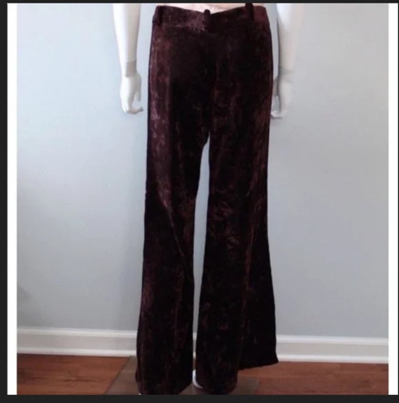 Vintage Velvet Wide Leg Pants Hippie Boho Festiva… - image 5