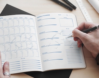 Retro Seagull Planner: Monthly, Weekly, Daily, Trackers - Pop Era Inspired - PDF Download