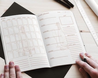 Celebratory Toast Planner: Monthly, Weekly, Daily, Trackers - Champagne Theme - PDF Download