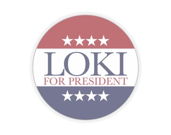 Loki for President Sticker | Marvel Laptop Sticker