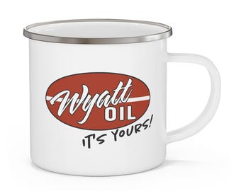 Ayn Rand Atlas Shrugged Mug: Wyatt Oil Enamel Mug