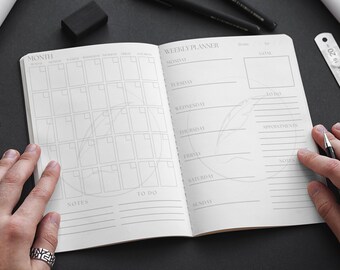 Poetic Inspiration Planner: Monthly, Weekly, Daily, Trackers - Emotion & Inspiration - PDF Download