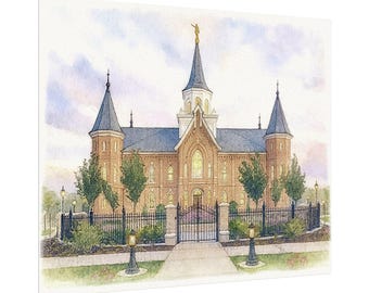 Provo City Center Temple Print | Fine Art LDS Watercolor