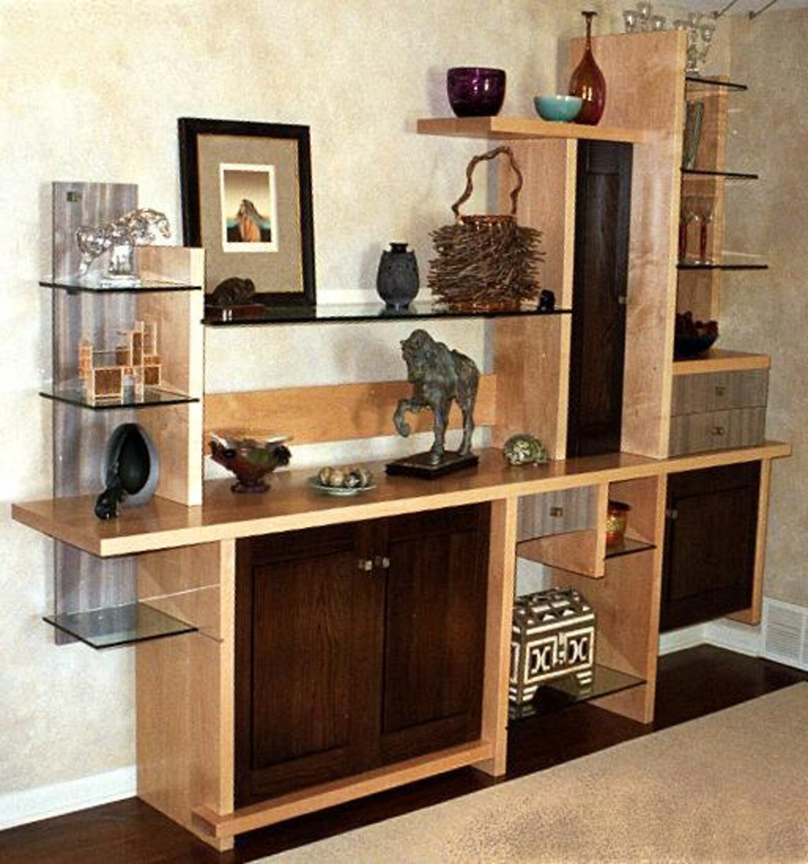 INTERSECT Wall Unit With Beauty and Storage Woodworking Etsy