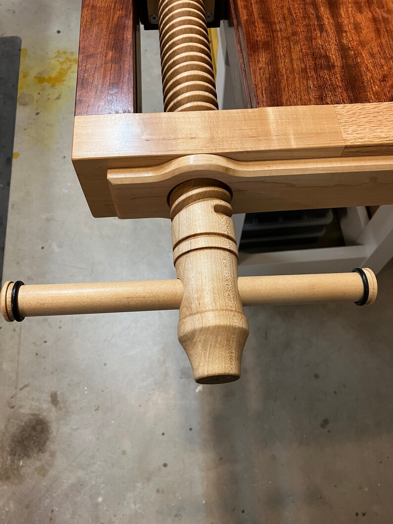 Wood Vise Kit Wood Vise Screw Wooden Threaded Rod Clamp Press Handle