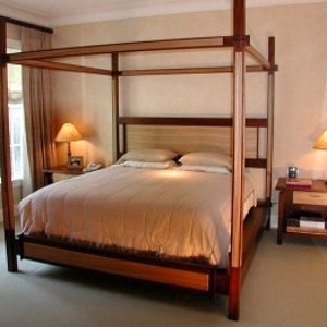 Platformbedplannen | King- of Queensize bed | Bedbouwplannen | Houten bedplannen | DIY-bedframe | Med Century-platformbedplannen